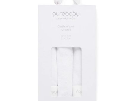 Purebaby Organic Cotton Cloth Wipes - 10 Pack For Discount