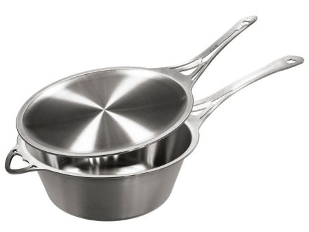 Solidteknics Nöni Stainless Steel 2.5L Saucepan + 23cm Skillet Lid Set on Sale