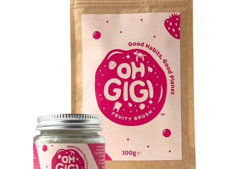 OhGiGi Organic Toothpowder - Fruity Brush Sale