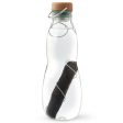 Black + Blum Glass Water Bottle 650ml with Charcoal Stick on Coil Discount