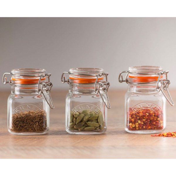 Kilner Square Clip Top Spice Jar 70ml Hot on Sale