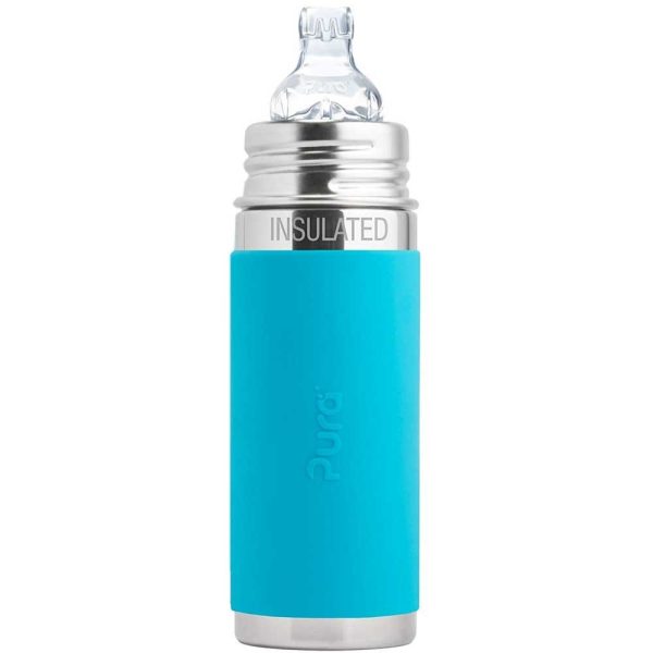 Pura Kiki Insulated Sippy Bottle 260ml - Aqua Cheap