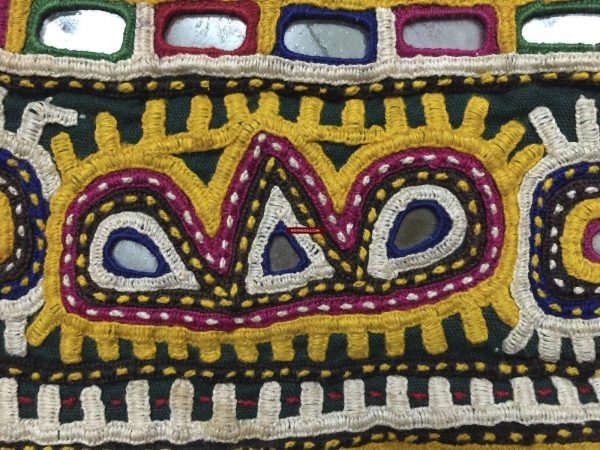 989 Vintage Embroidery Panels Trim - Vintage Rabari Embroidery from Gujarat Supply