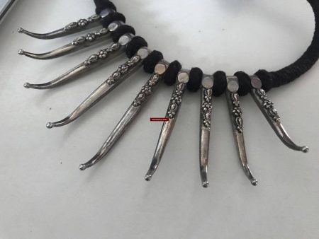 1214 Old Silver Tribal Necklace For Cheap