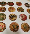 1382 Old Painted Ganjifa Playing Cards - A group of 20 Royal Court Face Cards Cheap