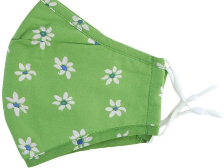 Reusable Cloth Face Mask - Green Daisy Hot on Sale