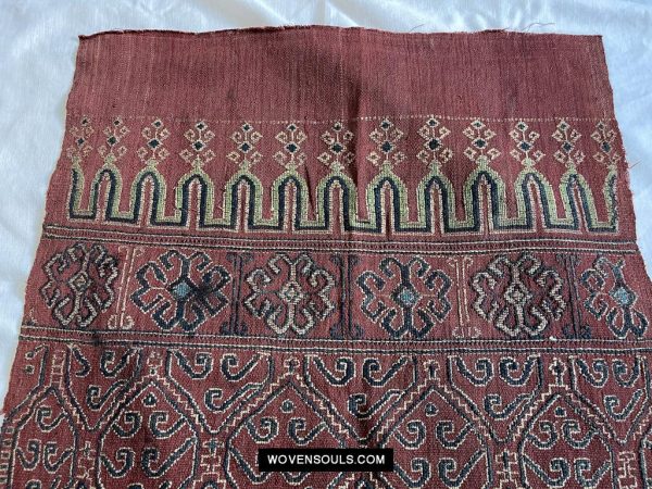 1644  Antique Woven Pua Sungkit Iban Textile Supply