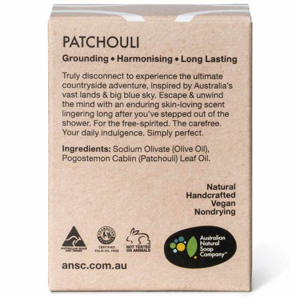 Australian Natural Soap Company Hand & Body Soap Bar - Patchouli Cheap