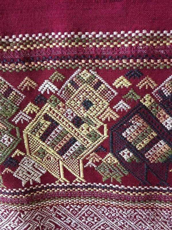 1218 Vintage Laos Silk Weaving - Stole Supply