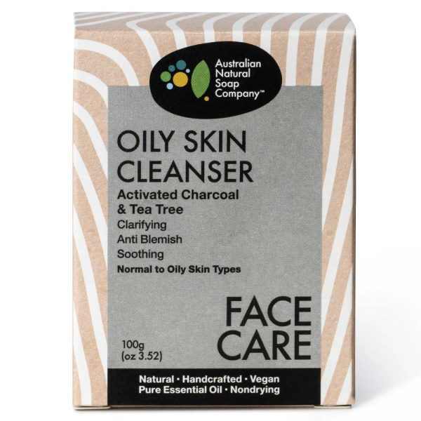 Australian Natural Soap Company Charcoal Face Cleanser Bar - Oily Skin For Discount